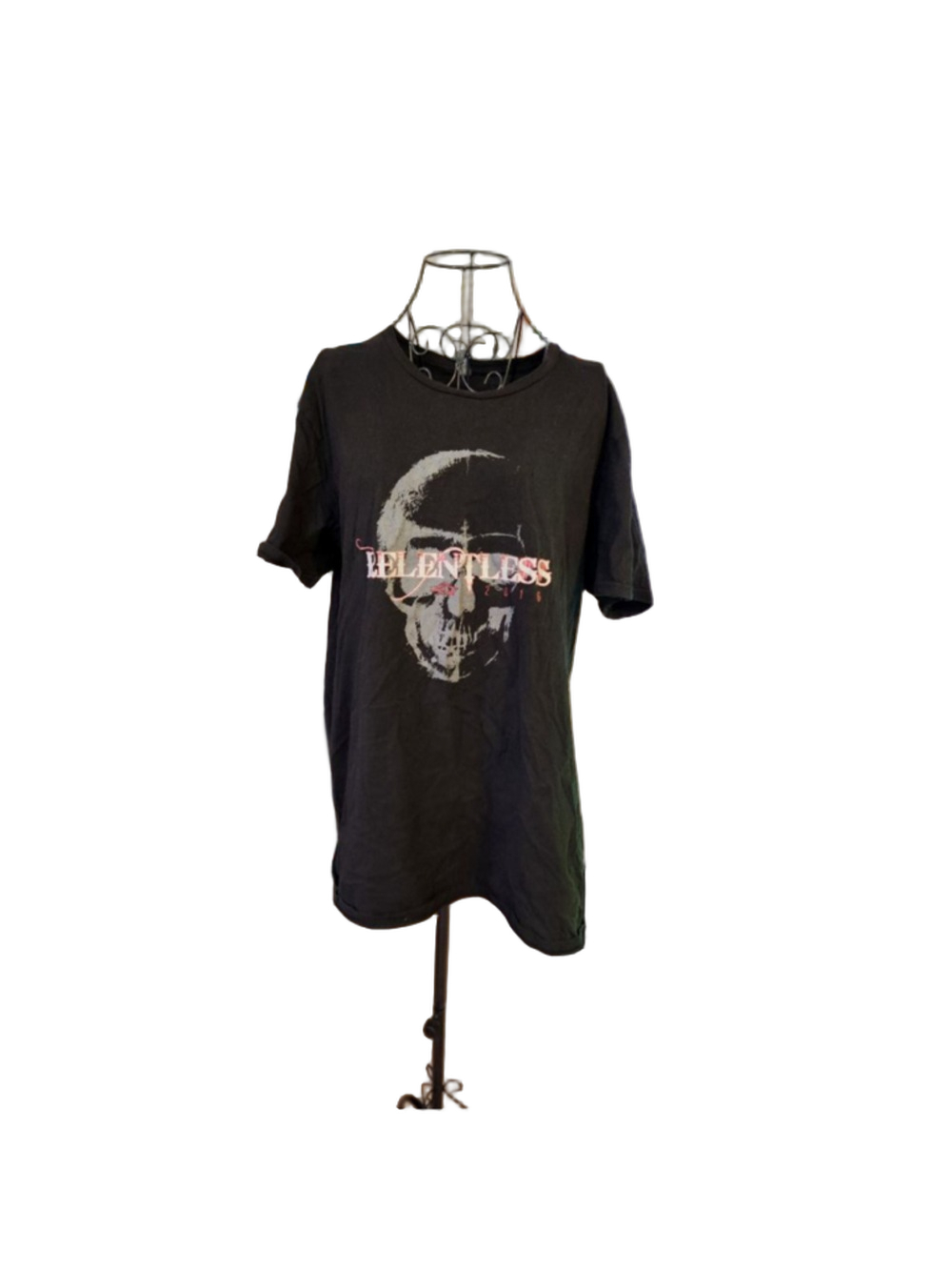 District graphic t shirt Relentless band